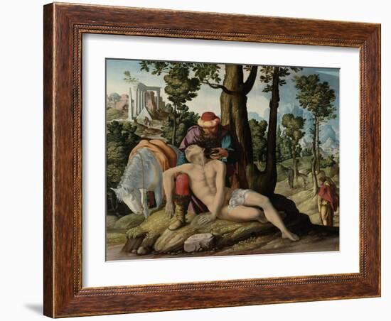 The Master of the Good Samaritan-Jan van Scorel-Framed Art Print