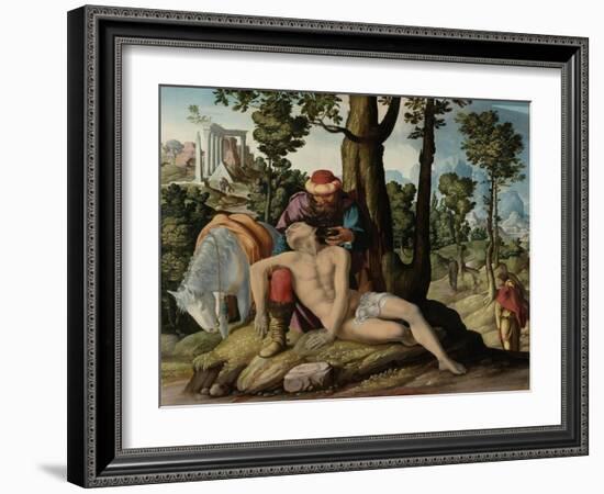 The Master of the Good Samaritan-Jan van Scorel-Framed Art Print