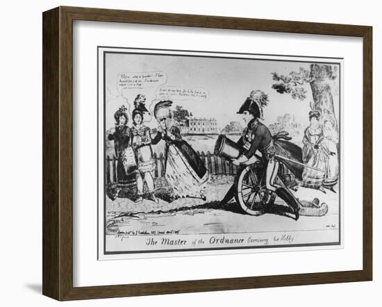 The Master of the Ordnance Exercising His Hobby', 1819-Isaac Cruikshank-Framed Giclee Print