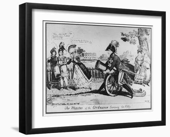 The Master of the Ordnance Exercising His Hobby', 1819-Isaac Cruikshank-Framed Giclee Print