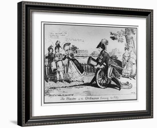 The Master of the Ordnance Exercising His Hobby', 1819-Isaac Cruikshank-Framed Giclee Print