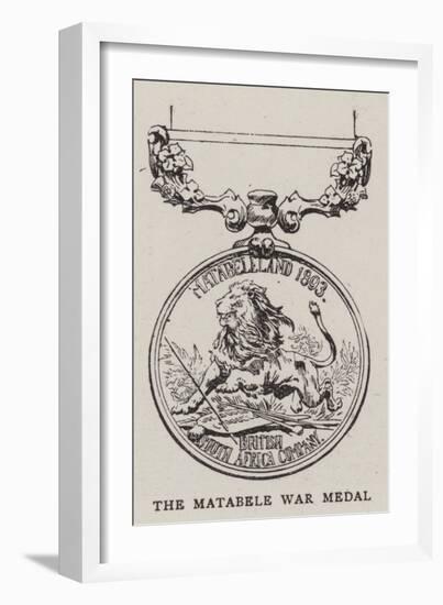 The Matabele War Medal-null-Framed Giclee Print