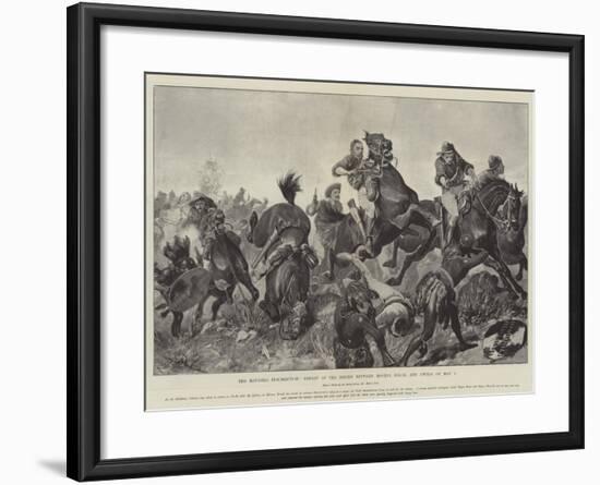 The Matabili Insurrection, Defeat of the Rebels Between Movene Kraal and Gwelo on 9 May-Richard Caton Woodville II-Framed Giclee Print