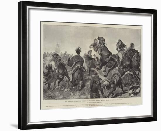 The Matabili Insurrection, Defeat of the Rebels Between Movene Kraal and Gwelo on 9 May-Richard Caton Woodville II-Framed Giclee Print