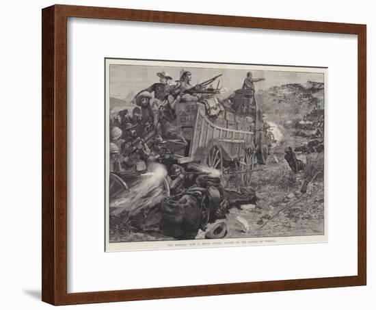 The Matabili War in South Africa, Attack on the Laager of Wagons-Richard Caton Woodville II-Framed Giclee Print