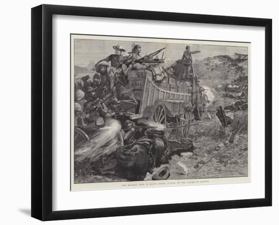 The Matabili War in South Africa, Attack on the Laager of Wagons-Richard Caton Woodville II-Framed Giclee Print