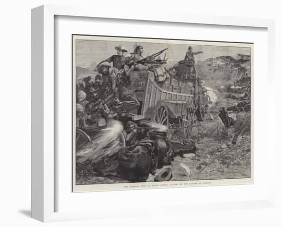 The Matabili War in South Africa, Attack on the Laager of Wagons-Richard Caton Woodville II-Framed Giclee Print