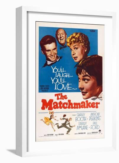 The Matchmaker, from Left: Anthony Perkins, Paul Ford, Shirley Booth, Shirley Maclaine, 1958-null-Framed Art Print