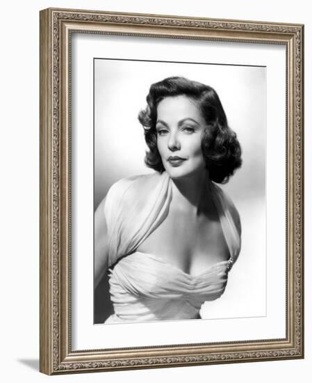 The Mating Season, Gene Tierney Wearing a Costume Designed by Oleg Cassini, 1951-null-Framed Photo