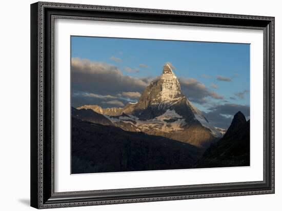 The Matterhorn in Swiss Alps seen from beside Gorner Glacier, Valais, Switzerland-Alex Treadway-Framed Photographic Print