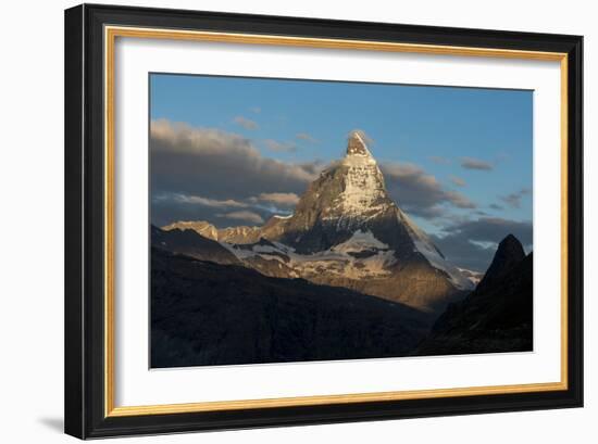 The Matterhorn in Swiss Alps seen from beside Gorner Glacier, Valais, Switzerland-Alex Treadway-Framed Photographic Print