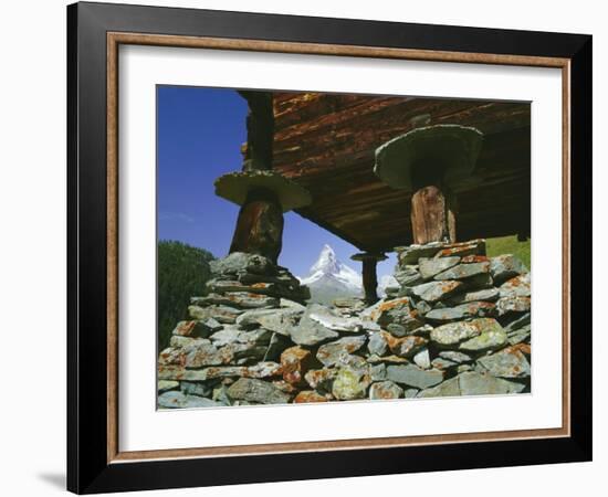 The Matterhorn Mountain (4478M) from Findeln, Valais (Wallis), Swiss Alps, Switzerland, Europe-Hans Peter Merten-Framed Photographic Print