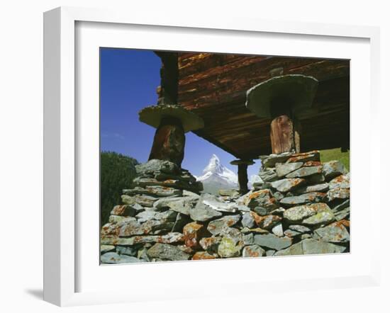 The Matterhorn Mountain (4478M) from Findeln, Valais (Wallis), Swiss Alps, Switzerland, Europe-Hans Peter Merten-Framed Photographic Print