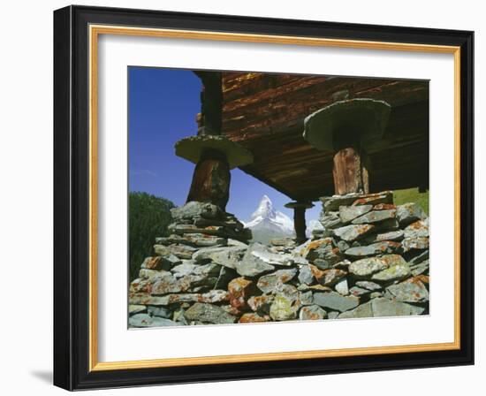 The Matterhorn Mountain (4478M) from Findeln, Valais (Wallis), Swiss Alps, Switzerland, Europe-Hans Peter Merten-Framed Photographic Print