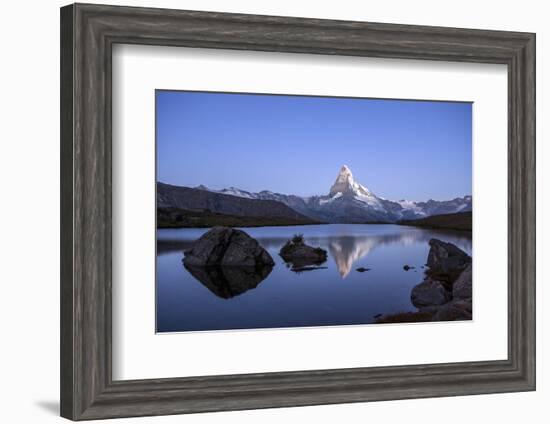 The Matterhorn Reflected in Stellisee at Sunrise-Roberto Moiola-Framed Photographic Print