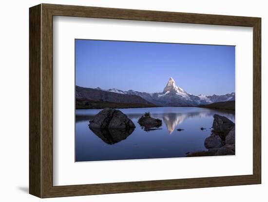 The Matterhorn Reflected in Stellisee at Sunrise-Roberto Moiola-Framed Photographic Print