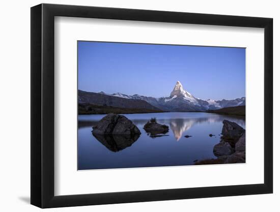 The Matterhorn Reflected in Stellisee at Sunrise-Roberto Moiola-Framed Photographic Print