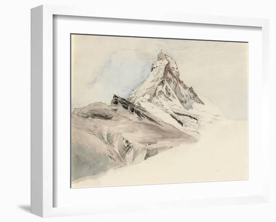 The Matterhorn, Switzerland, from the Northeast, 1849-John Ruskin-Framed Giclee Print