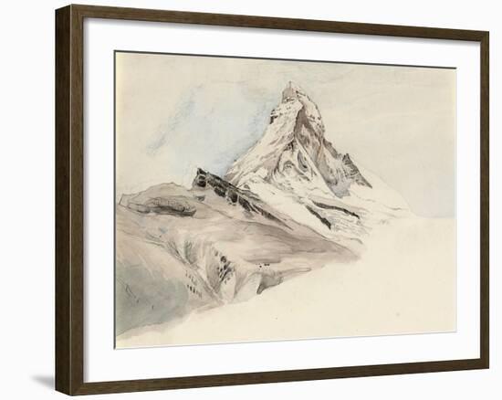 The Matterhorn, Switzerland, from the Northeast, 1849-John Ruskin-Framed Giclee Print