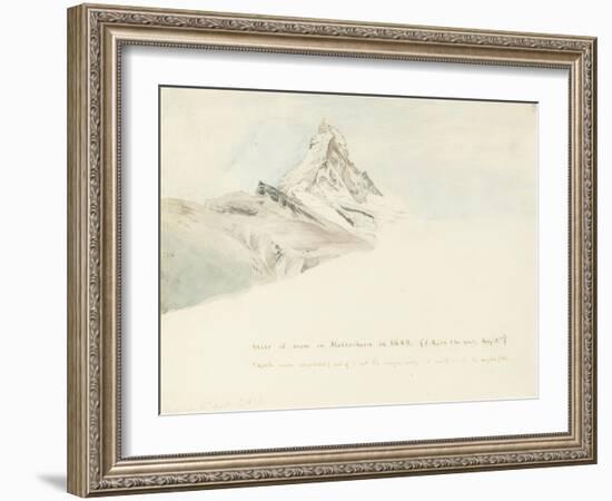 The Matterhorn, Switzerland, from the Northeast, 1849-John Ruskin-Framed Giclee Print