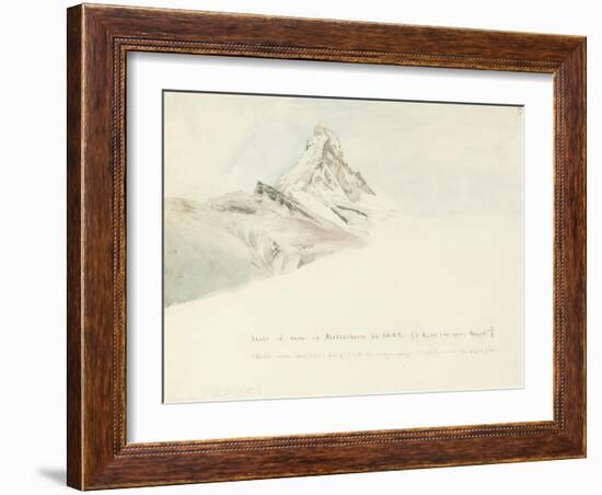 The Matterhorn, Switzerland, from the Northeast, 1849-John Ruskin-Framed Giclee Print