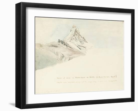 The Matterhorn, Switzerland, from the Northeast, 1849-John Ruskin-Framed Giclee Print