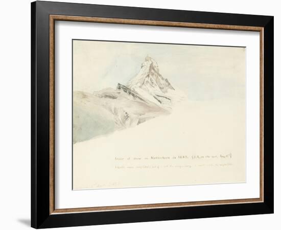 The Matterhorn, Switzerland, from the Northeast, 1849-John Ruskin-Framed Giclee Print