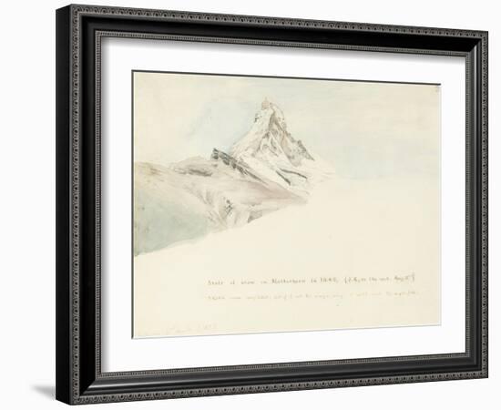 The Matterhorn, Switzerland, from the Northeast, 1849-John Ruskin-Framed Giclee Print