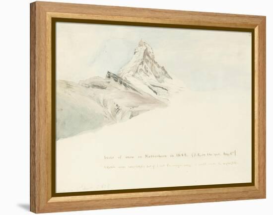 The Matterhorn, Switzerland, from the Northeast, 1849-John Ruskin-Framed Premier Image Canvas