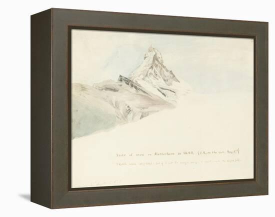 The Matterhorn, Switzerland, from the Northeast, 1849-John Ruskin-Framed Premier Image Canvas