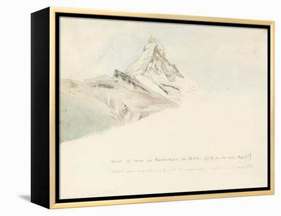 The Matterhorn, Switzerland, from the Northeast, 1849-John Ruskin-Framed Premier Image Canvas