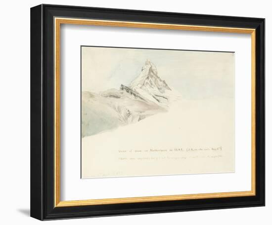 The Matterhorn, Switzerland, from the Northeast, 1849-John Ruskin-Framed Giclee Print