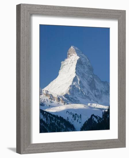 The Matterhorn, Zermatt, Valais, Wallis, Switzerland-Walter Bibikow-Framed Photographic Print