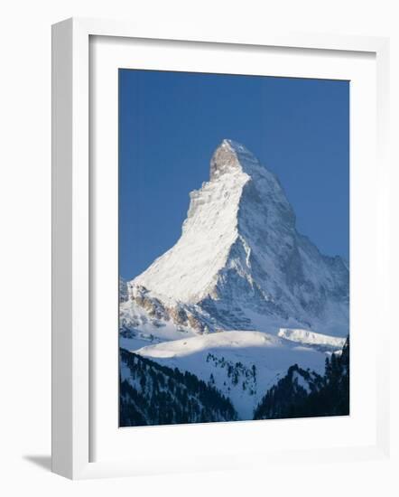 The Matterhorn, Zermatt, Valais, Wallis, Switzerland-Walter Bibikow-Framed Photographic Print