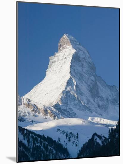 The Matterhorn, Zermatt, Valais, Wallis, Switzerland-Walter Bibikow-Mounted Photographic Print