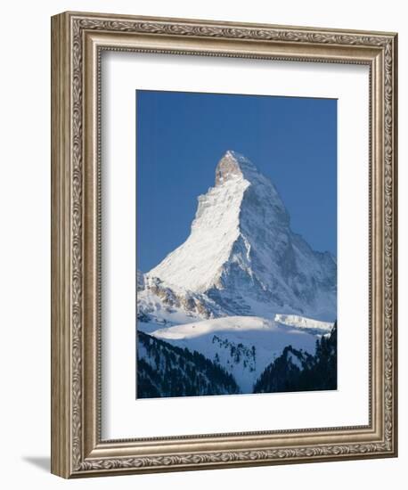 The Matterhorn, Zermatt, Valais, Wallis, Switzerland-Walter Bibikow-Framed Photographic Print