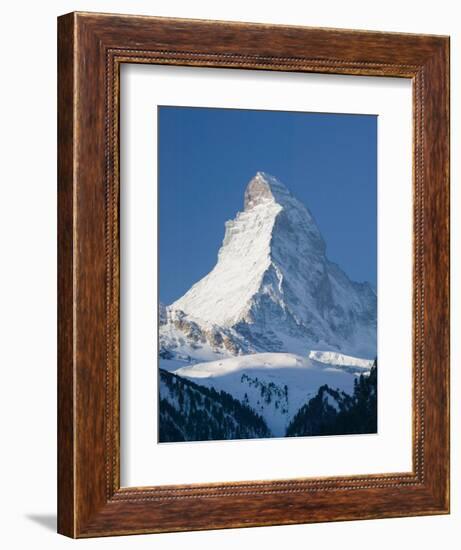 The Matterhorn, Zermatt, Valais, Wallis, Switzerland-Walter Bibikow-Framed Photographic Print