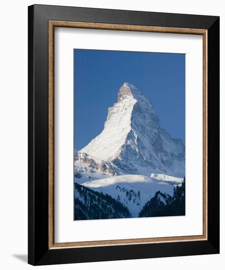 The Matterhorn, Zermatt, Valais, Wallis, Switzerland-Walter Bibikow-Framed Photographic Print