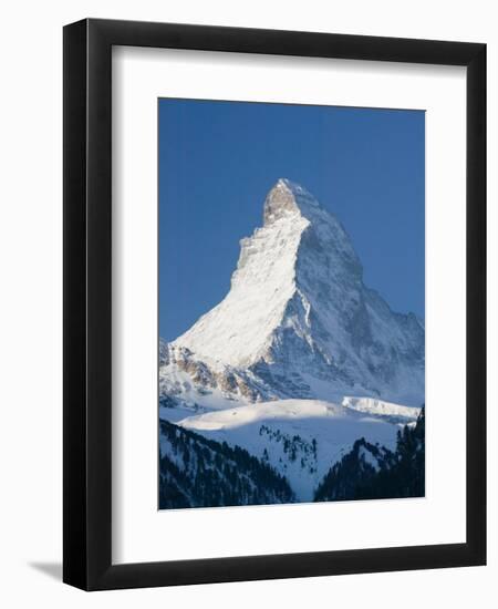 The Matterhorn, Zermatt, Valais, Wallis, Switzerland-Walter Bibikow-Framed Photographic Print