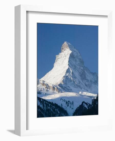 The Matterhorn, Zermatt, Valais, Wallis, Switzerland-Walter Bibikow-Framed Photographic Print