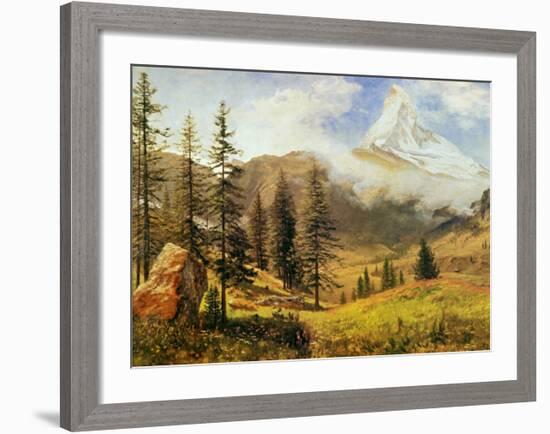 The Matterhorn-Albert Bierstadt-Framed Art Print