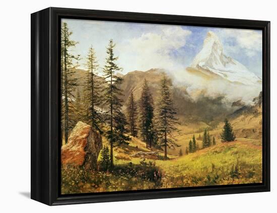 The Matterhorn-Albert Bierstadt-Framed Stretched Canvas