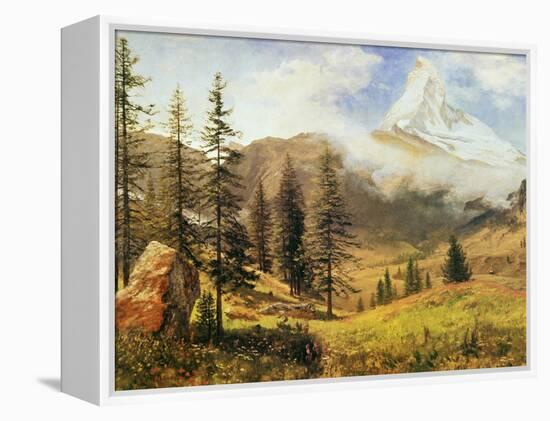 The Matterhorn-Albert Bierstadt-Framed Stretched Canvas