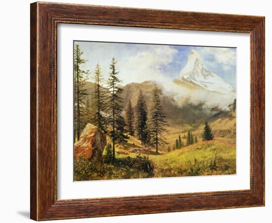 The Matterhorn-Albert Bierstadt-Framed Art Print