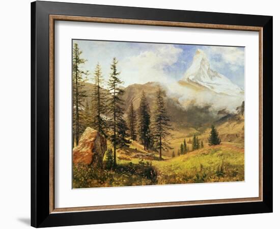 The Matterhorn-Albert Bierstadt-Framed Art Print