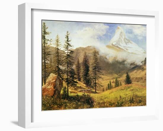 The Matterhorn-Albert Bierstadt-Framed Art Print