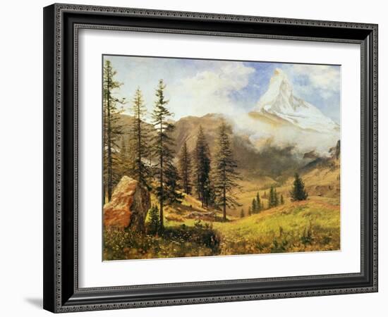 The Matterhorn-Albert Bierstadt-Framed Art Print