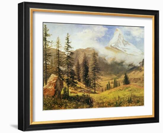 The Matterhorn-Albert Bierstadt-Framed Art Print