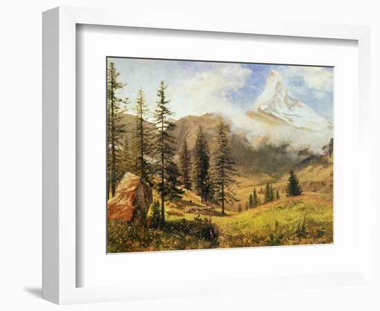 The Matterhorn-Albert Bierstadt-Framed Art Print