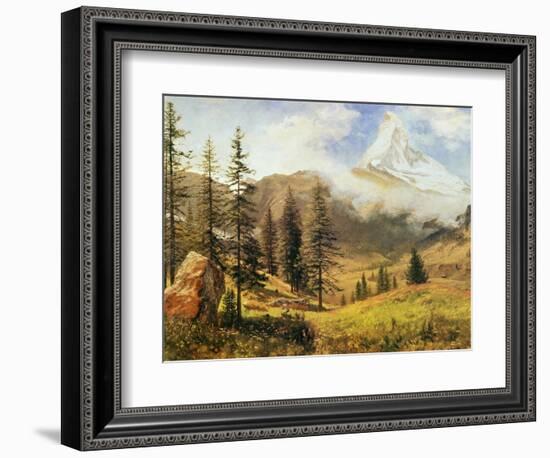 The Matterhorn-Albert Bierstadt-Framed Art Print